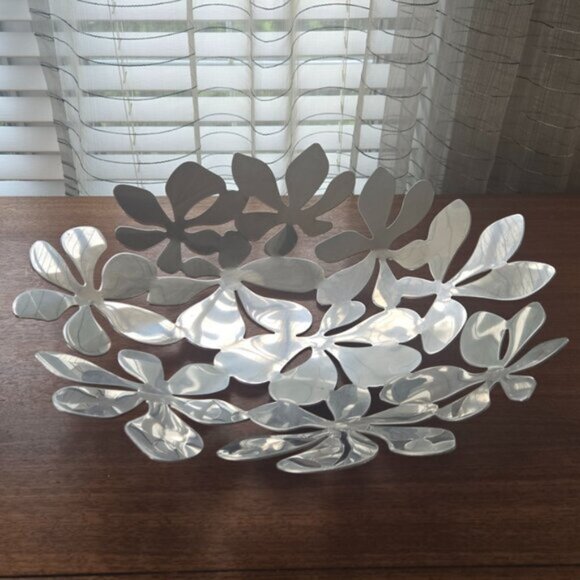 Stockholm Ikea VTG Stainless Steel Cutout Centerpiece Bowl 16.5 - Picture 5 of 7